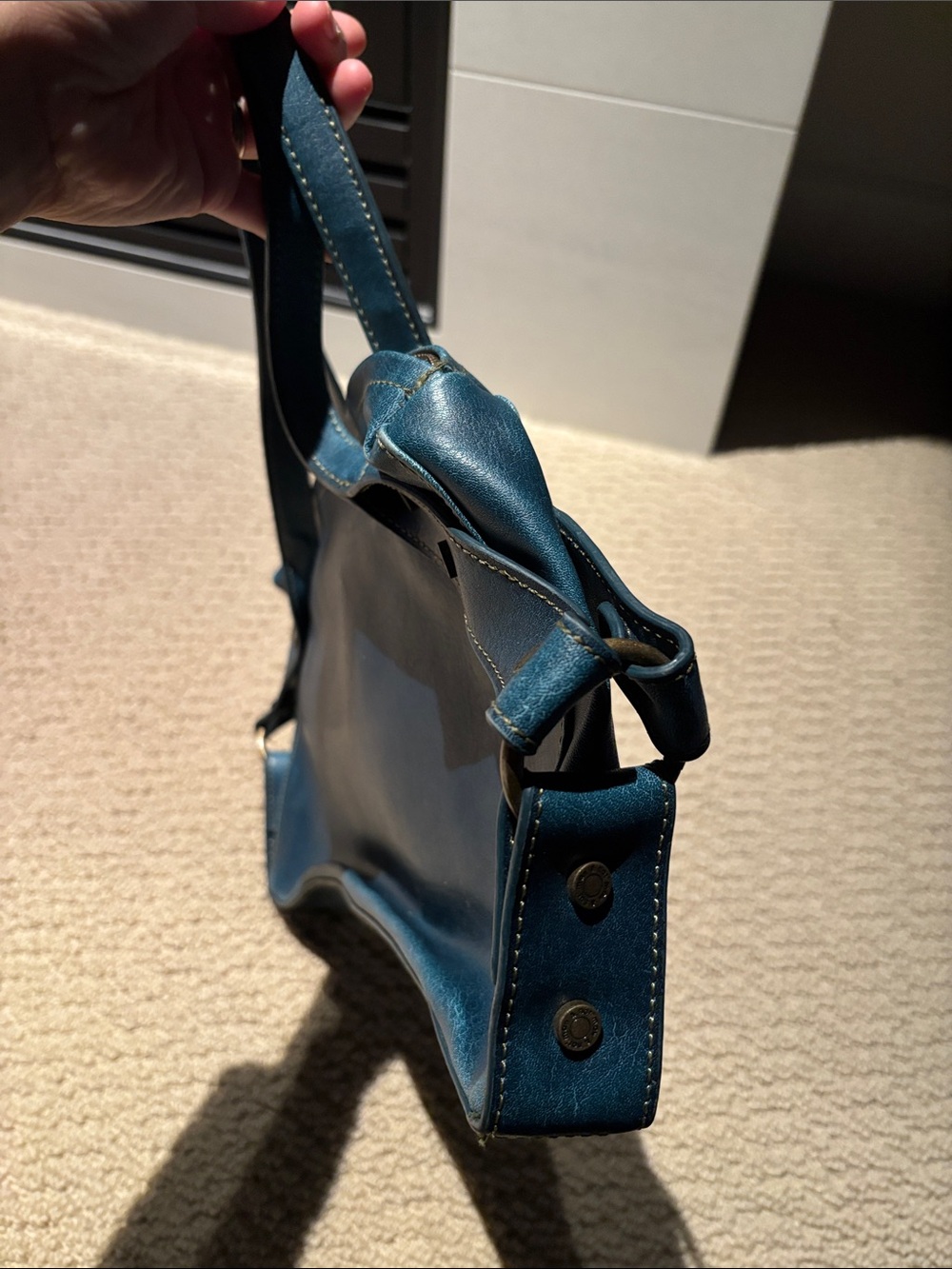 Matt & Nat Teal Blue Shoulder Bag - Picture 3 of 4
